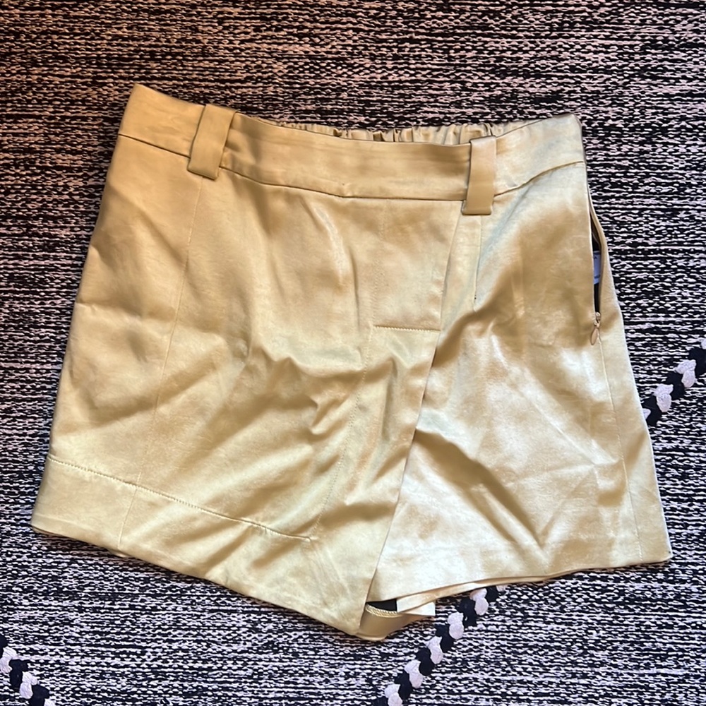 Green Silk Bershka Skort